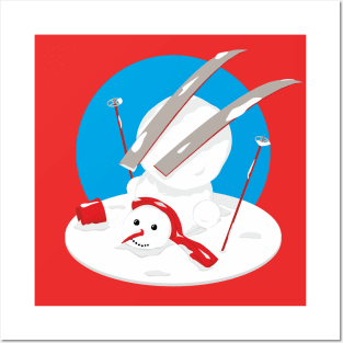 Clumsy Christmas snowman Posters and Art